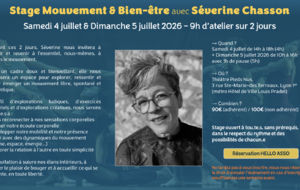 Stage avec Séverine Chasson le 4 juillet 2026